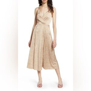 Women’s Halter Wrap Midi Cocktail Dress with Slit
